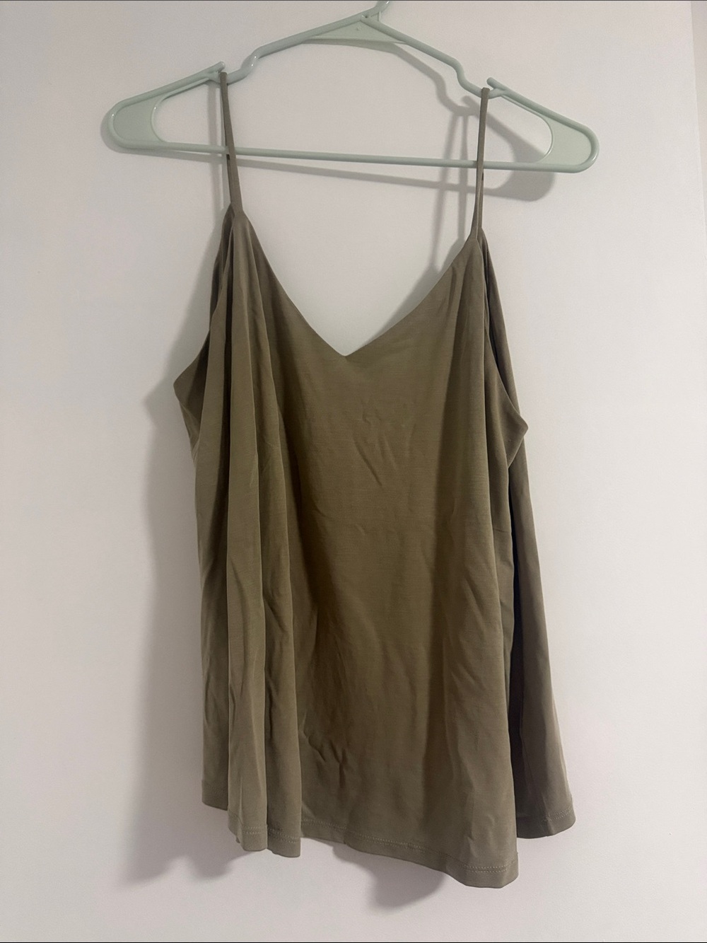 Double Zero Olive Green Spaghetti Strap Cami